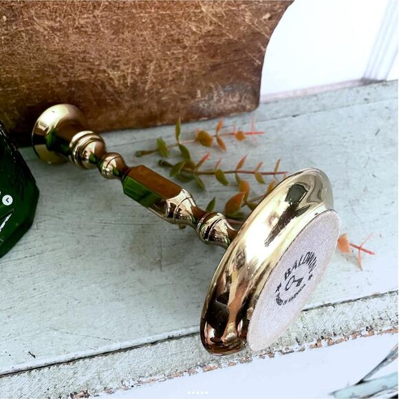 Vintage Brass Candlestick Baldwin Forged in America Hollywood Regency ONE - Picture 5 of 5